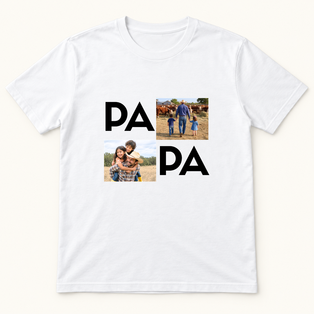 Papá con Fotos – Camiseta Personalizada