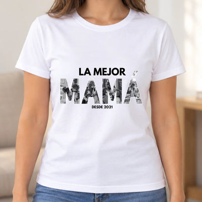 Mamá en Cada Recuerdo – Camiseta Personalizada con Fotos