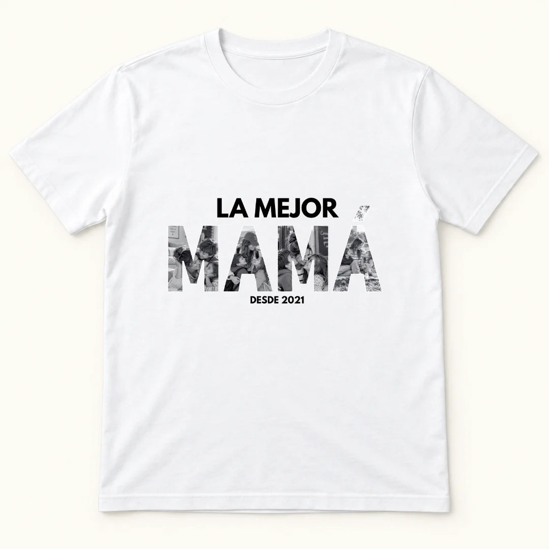 Mamá en Cada Recuerdo – Camiseta Personalizada con Fotos