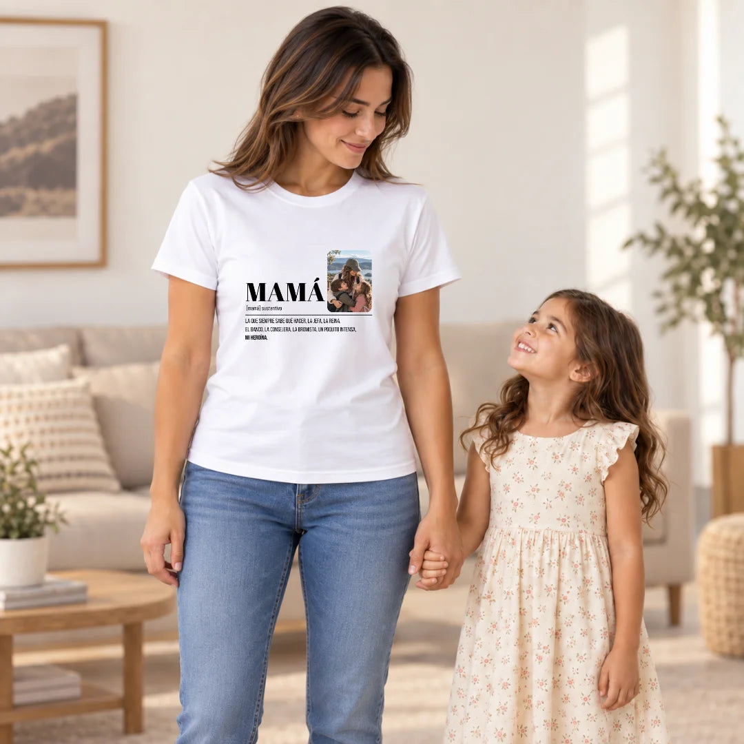 Definición de Mamá – Camiseta Personalizada con Foto
