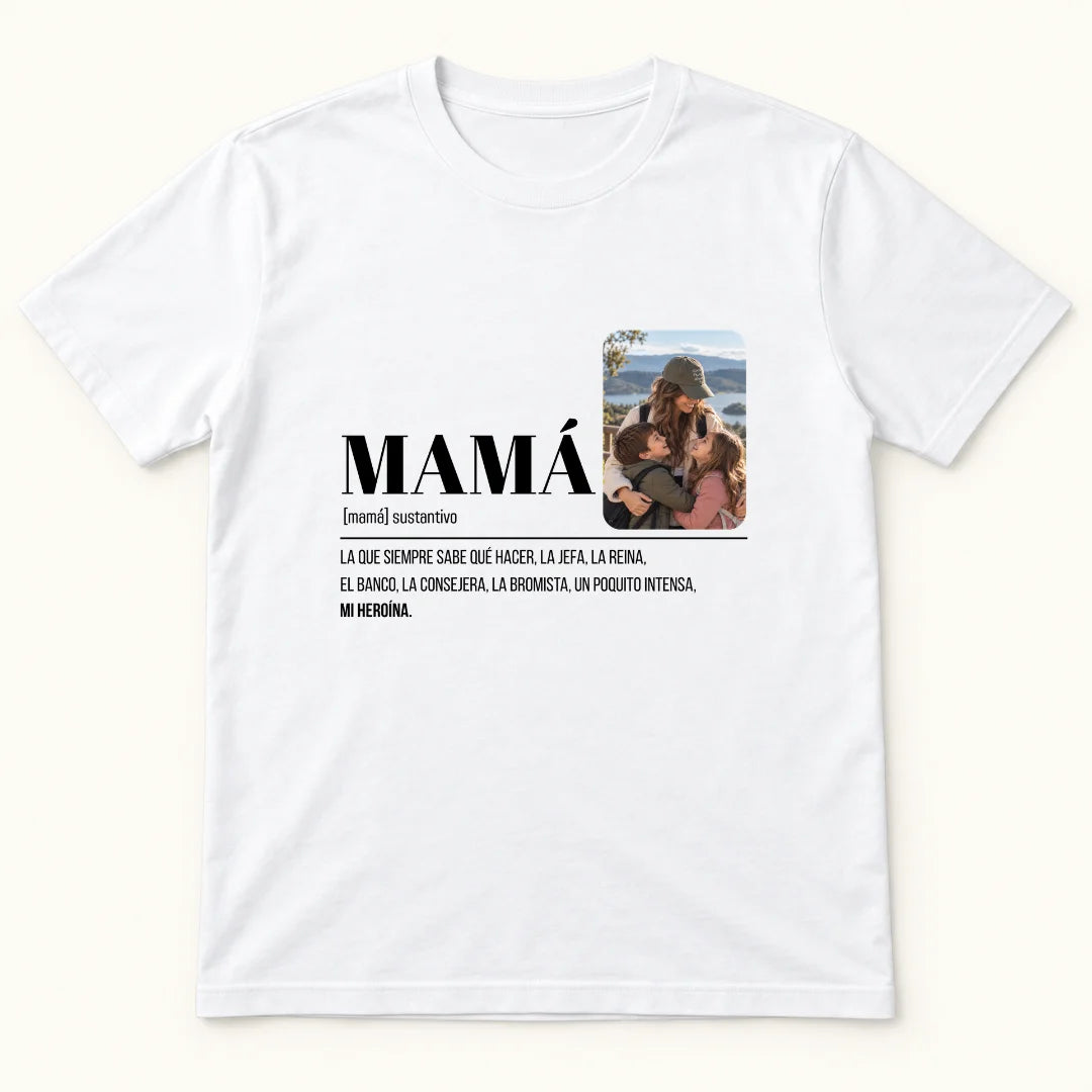 Definición de Mamá – Camiseta Personalizada con Foto