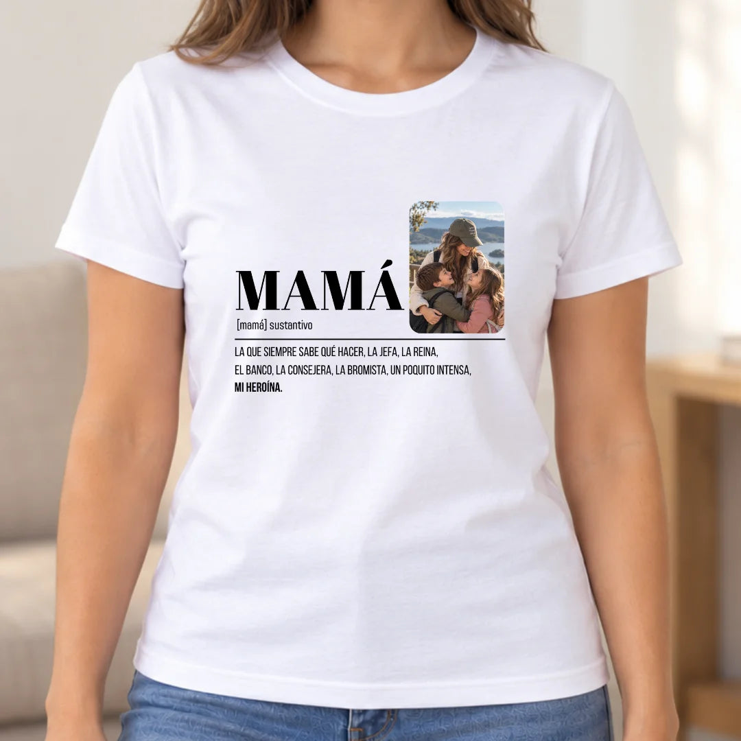 Definición de Mamá – Camiseta Personalizada con Foto