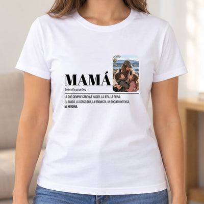Definición de Mamá – Camiseta Personalizada con Foto