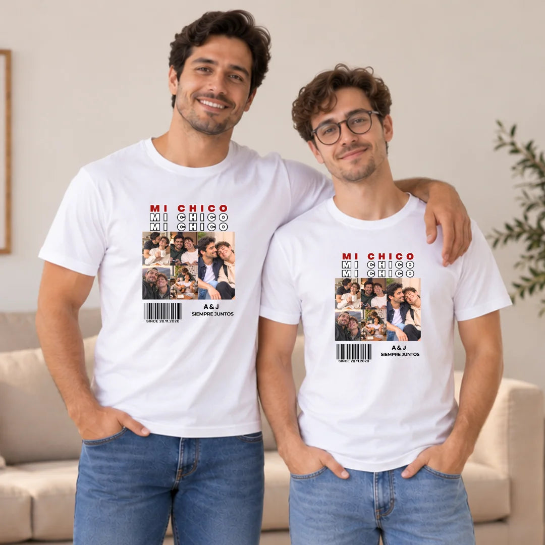 Nuestra Historia Juntos – Camiseta Personalizada con Fotos