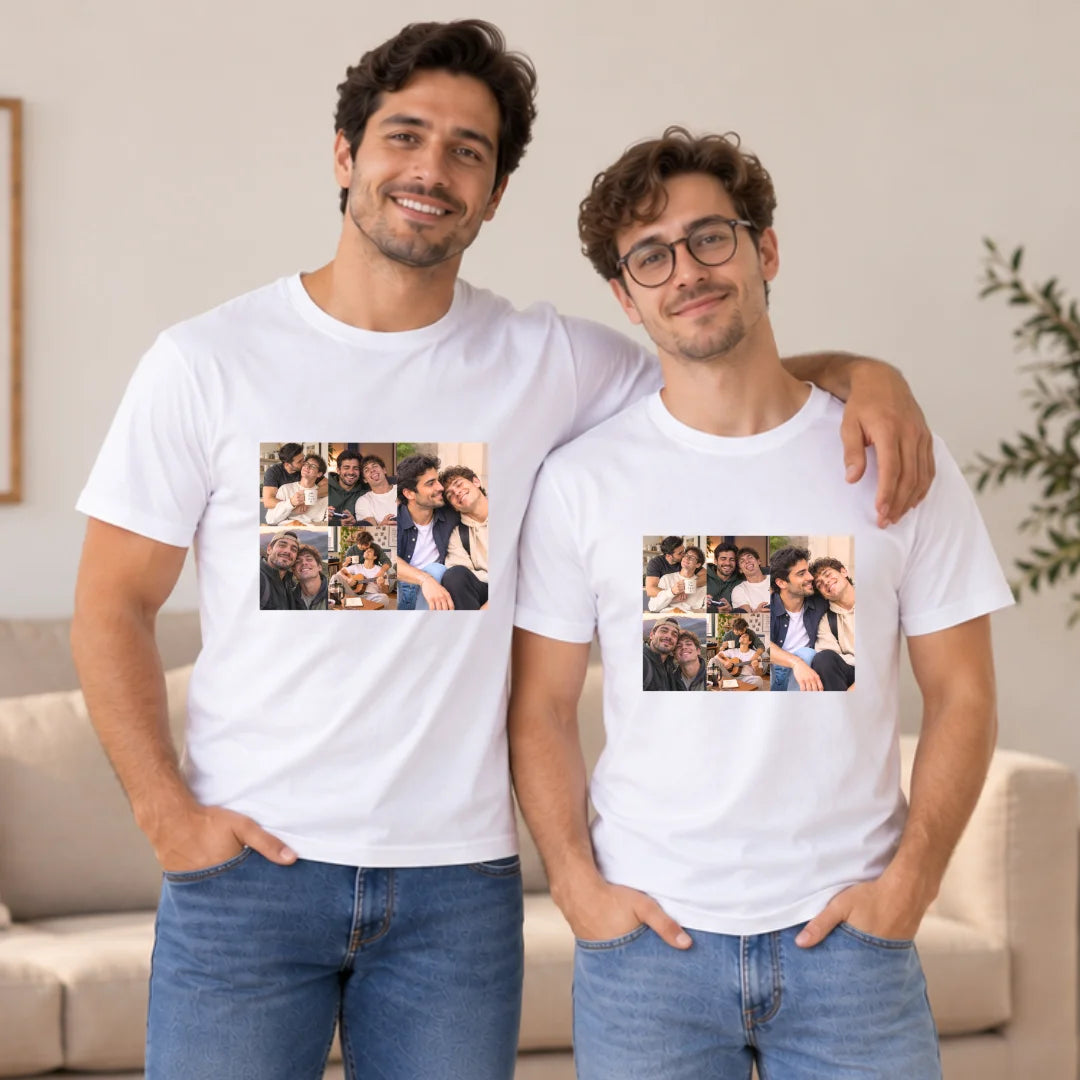 Nuestra Historia Juntos – Camiseta Personalizada con Fotos