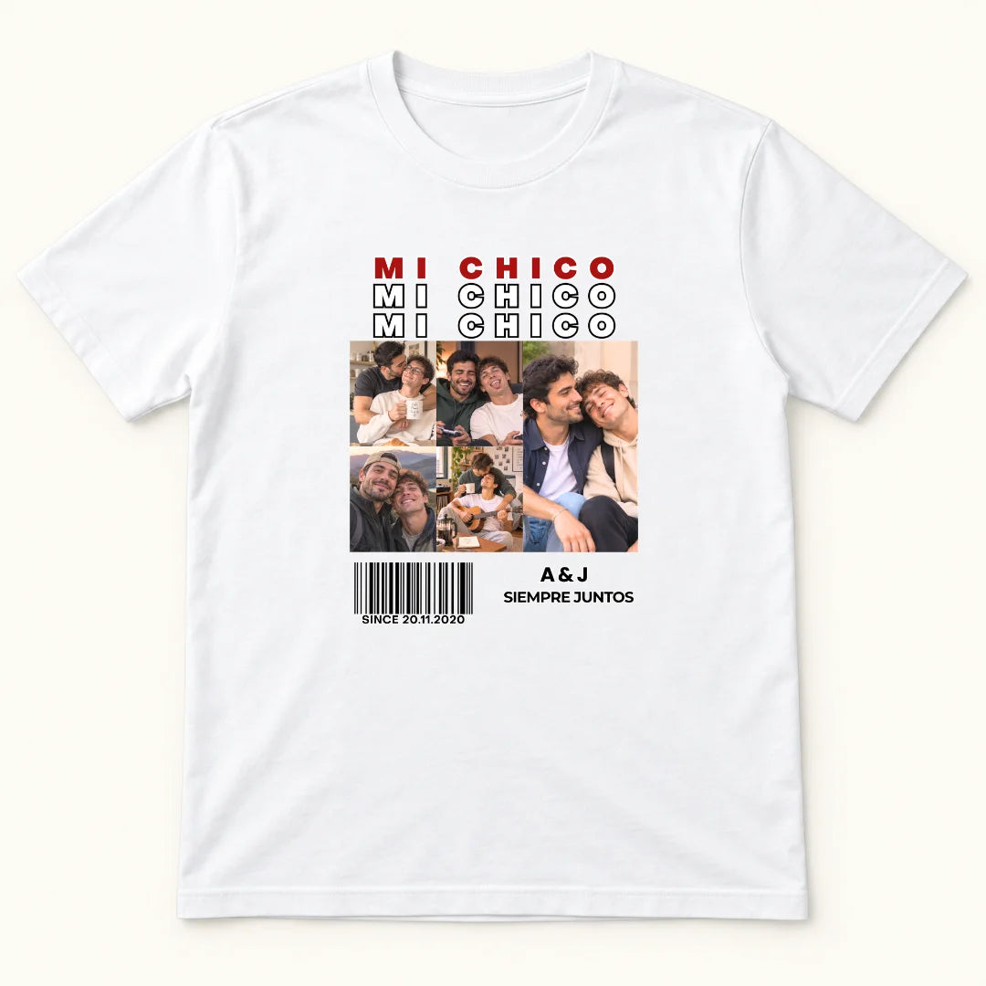 Nuestra Historia Juntos – Camiseta Personalizada con Fotos