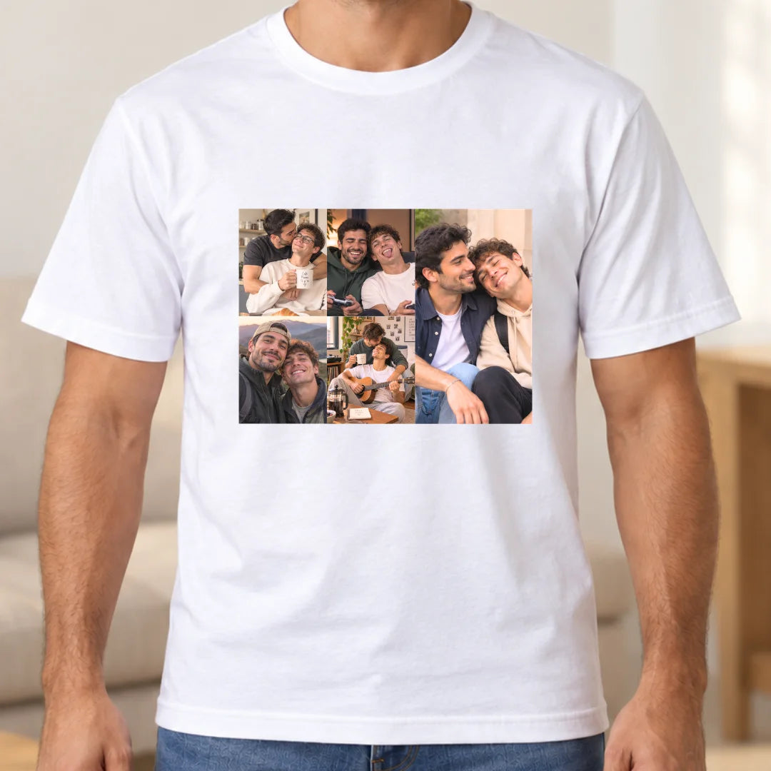 Nuestra Historia Juntos – Camiseta Personalizada con Fotos