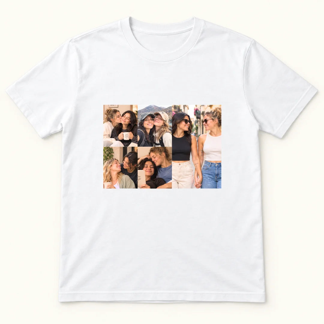 Nuestra Historia Juntas – Camiseta Personalizada con Fotos