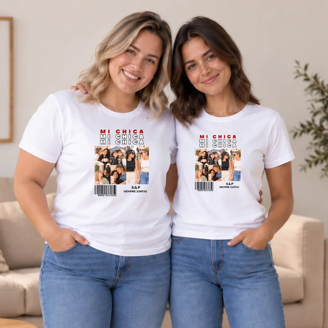 Nuestra Historia Juntas – Camiseta Personalizada con Fotos