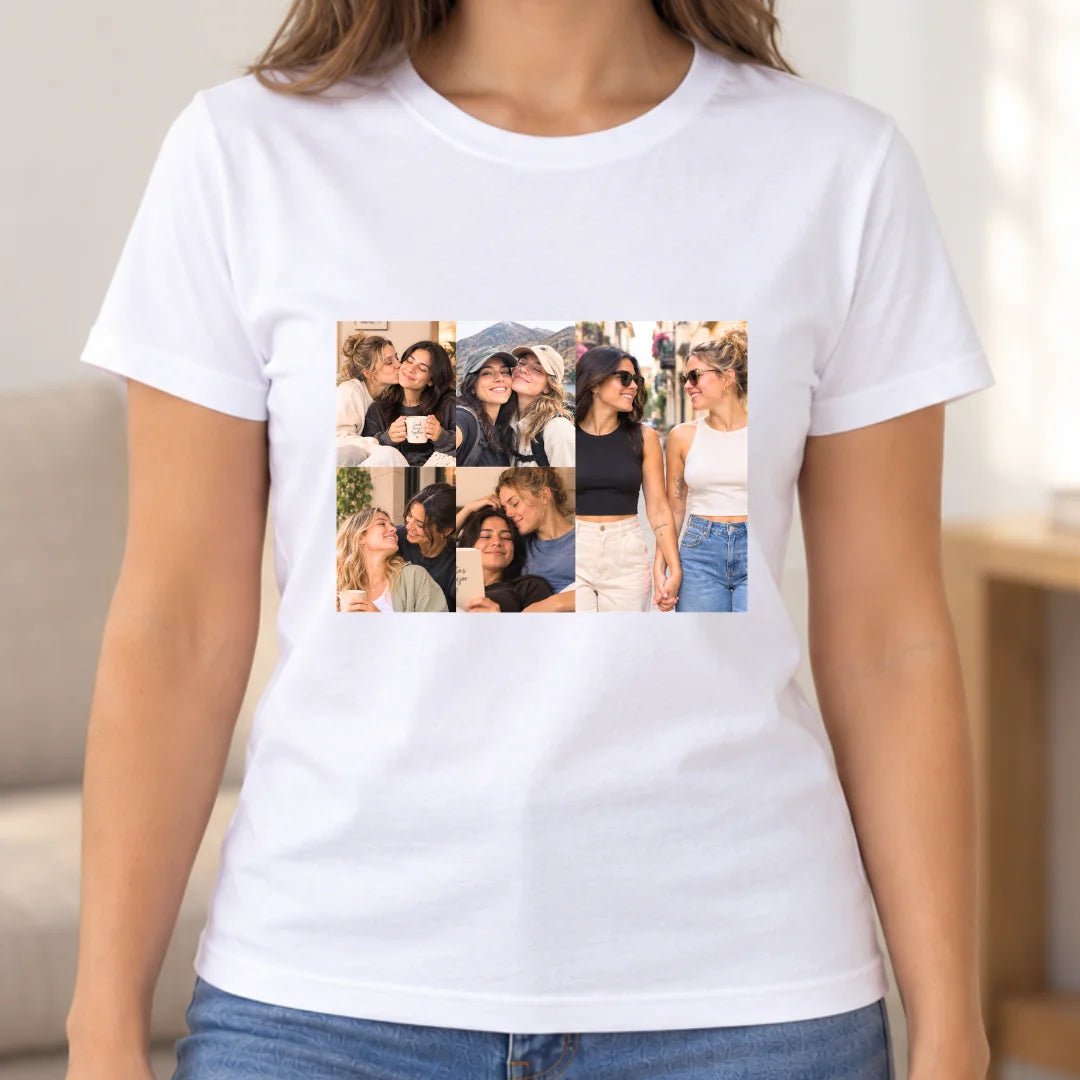 Nuestra Historia Juntas – Camiseta Personalizada con Fotos