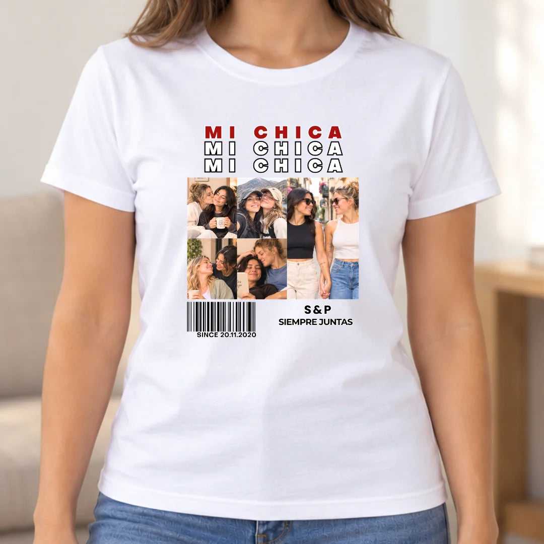 Nuestra Historia Juntas – Camiseta Personalizada con Fotos