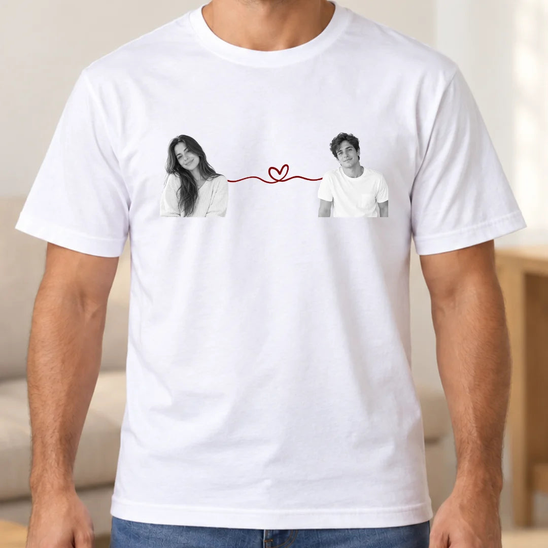 Conectados por Siempre – Camiseta Personalizada con Fotos