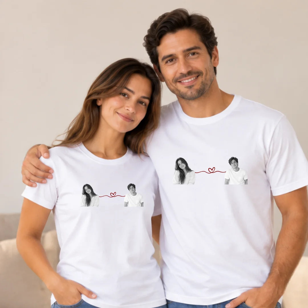 Conectados por Siempre – Camiseta Personalizada con Fotos