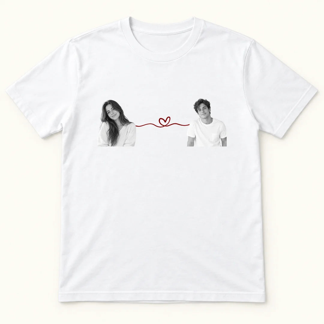 Conectados por Siempre – Camiseta Personalizada con Fotos