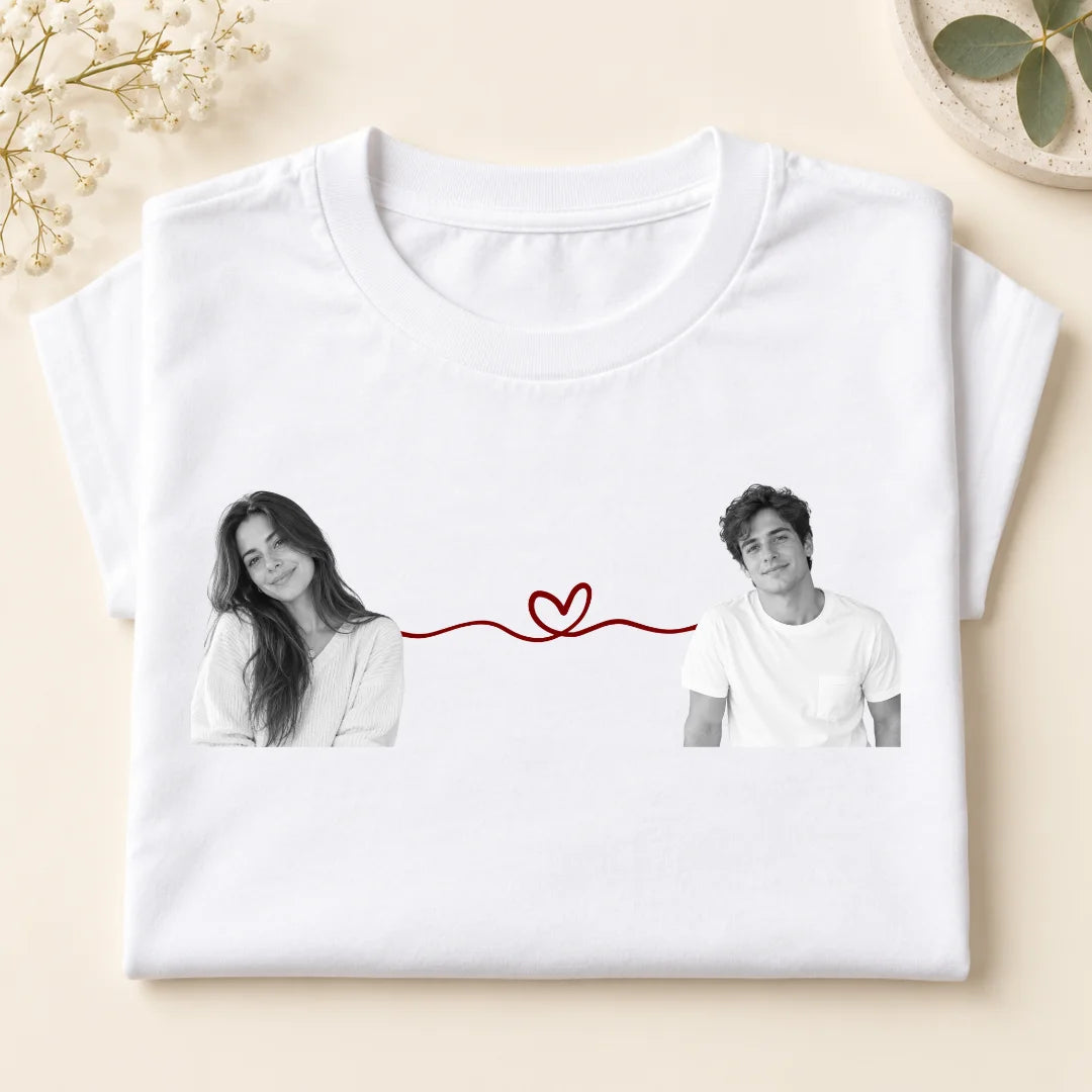 Conectados por Siempre – Camiseta Personalizada con Fotos