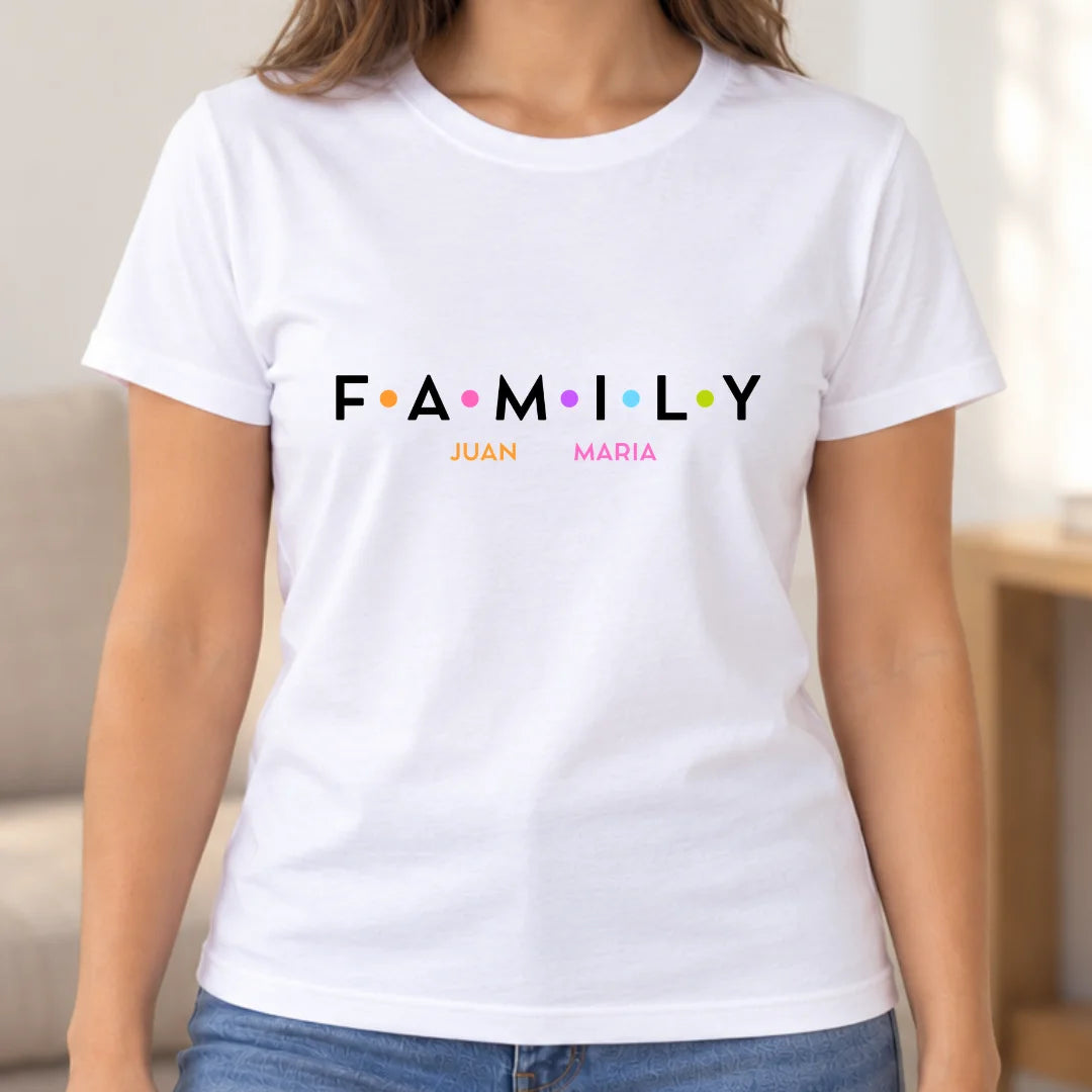 Family – Camiseta Personalizada para Familia con Nombres