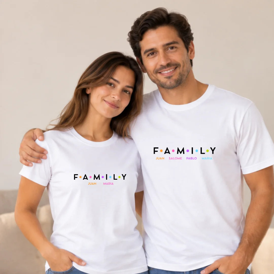Family – Camiseta Personalizada para Familia con Nombres