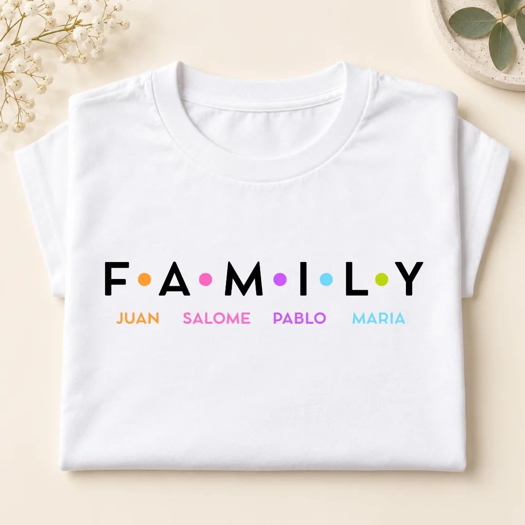 Family – Camiseta Personalizada para Familia con Nombres
