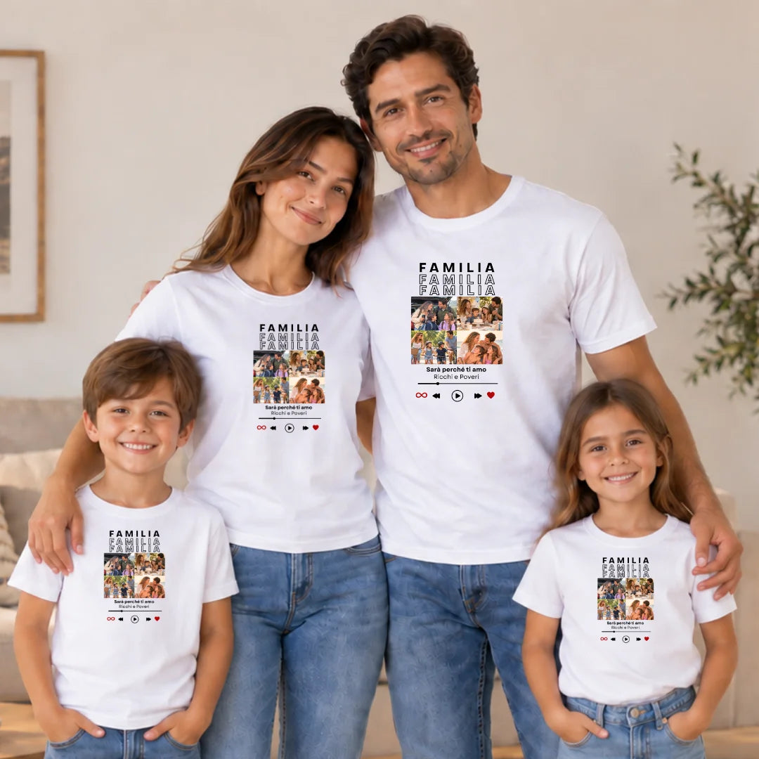 Nuestra Historia en una Canción – Camiseta Personalizada con Fotos y Canción