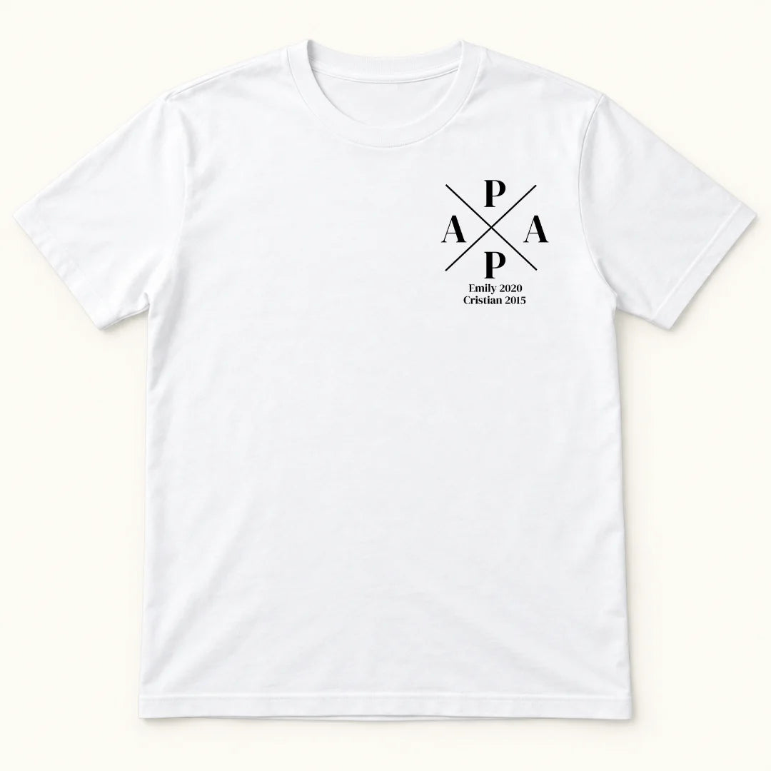 Nuestra Historia – Camiseta Personalizada con Nombres y Fechas