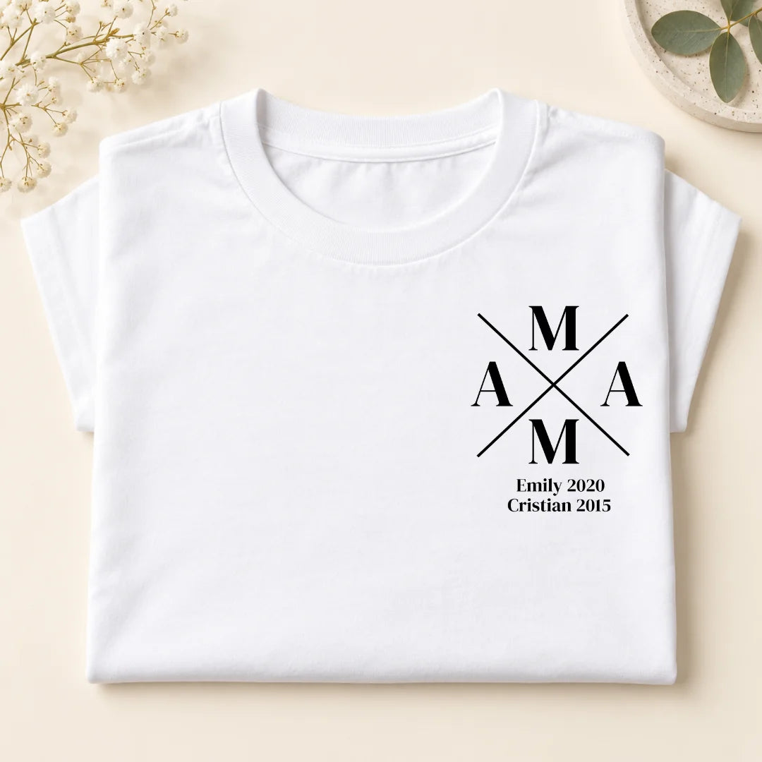 Nuestra Historia – Camiseta Personalizada con Nombres y Fechas