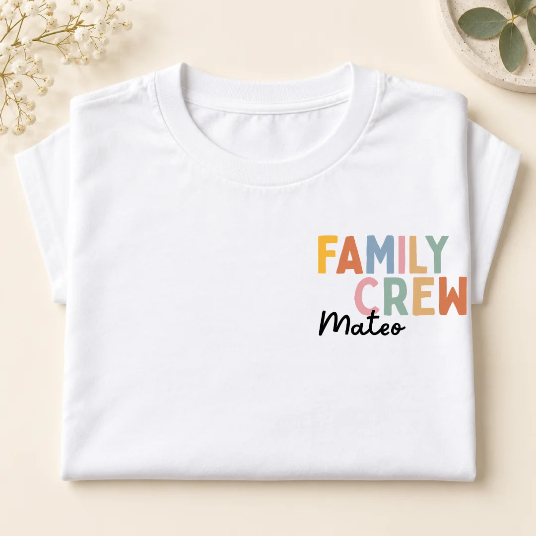 Family Crew – Camiseta Personalizada con Nombre o Apodo