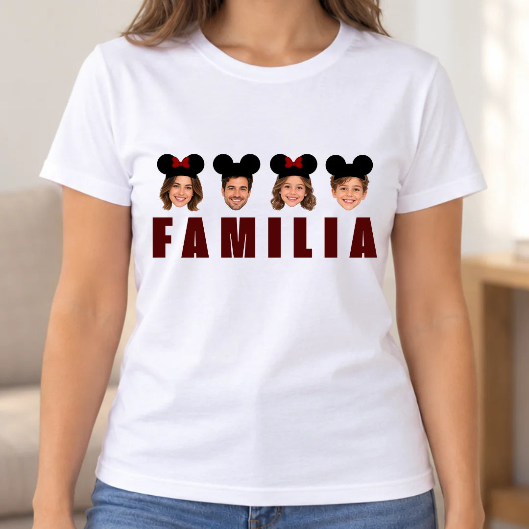 Familia de Aventuras – Camiseta Personalizada con Fotos