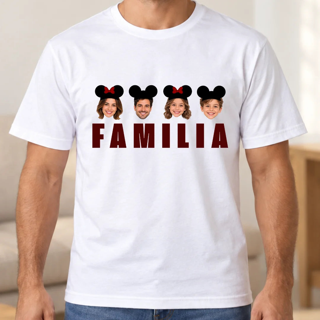 Familia de Aventuras – Camiseta Personalizada con Fotos