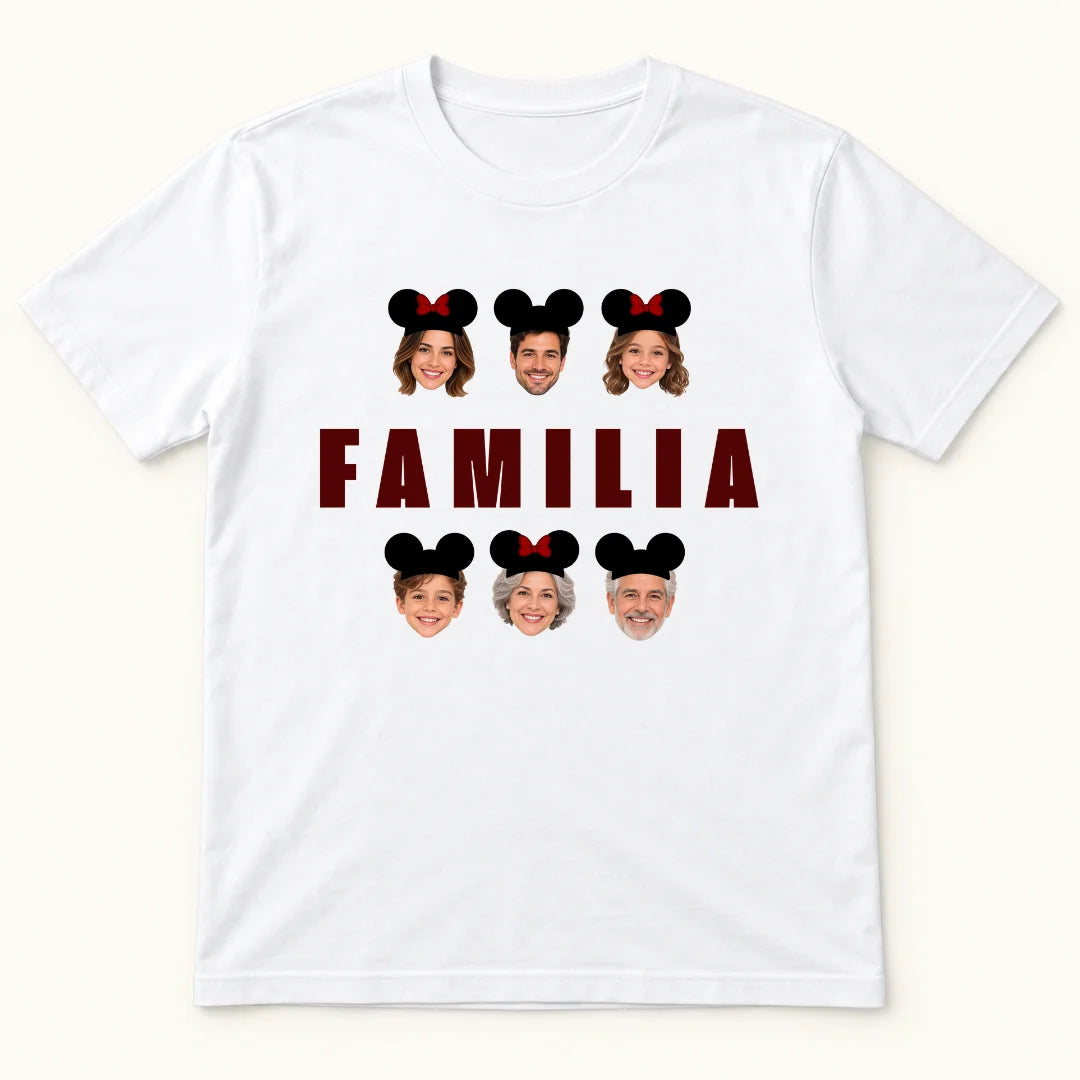 Familia de Aventuras – Camiseta Personalizada con Fotos