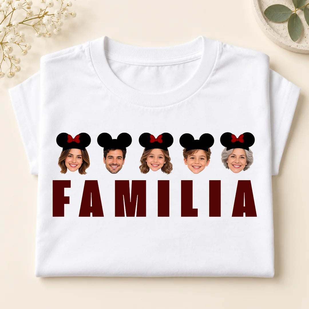 Familia de Aventuras – Camiseta Personalizada con Fotos
