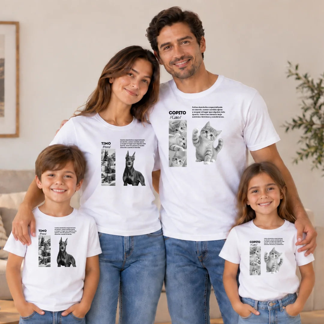 Mi Mascota, Mi Personaje Favorito – Camiseta Personalizada con Fotos y Nombre