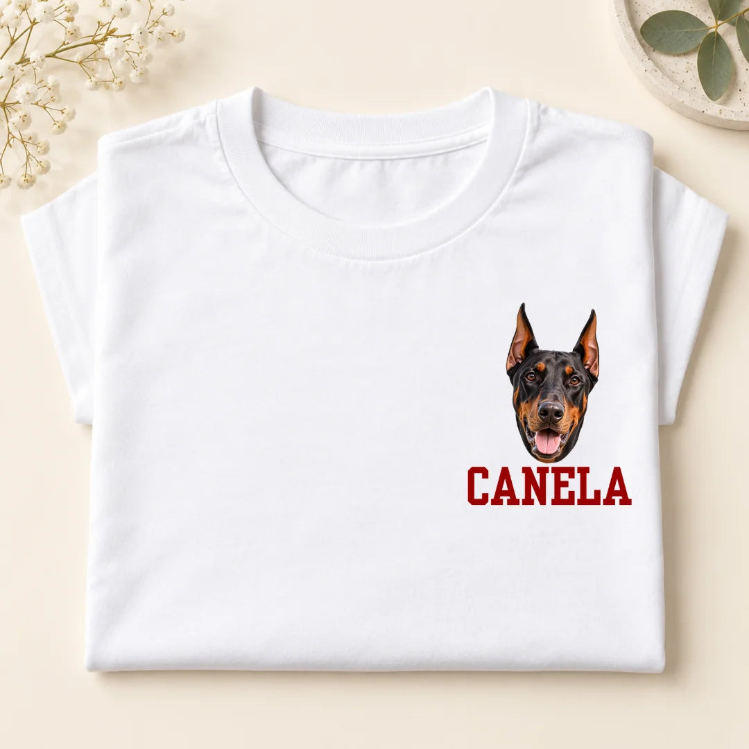 Mi Compañero de Cuatro Patas – Camiseta Personalizada con Foto y Nombre