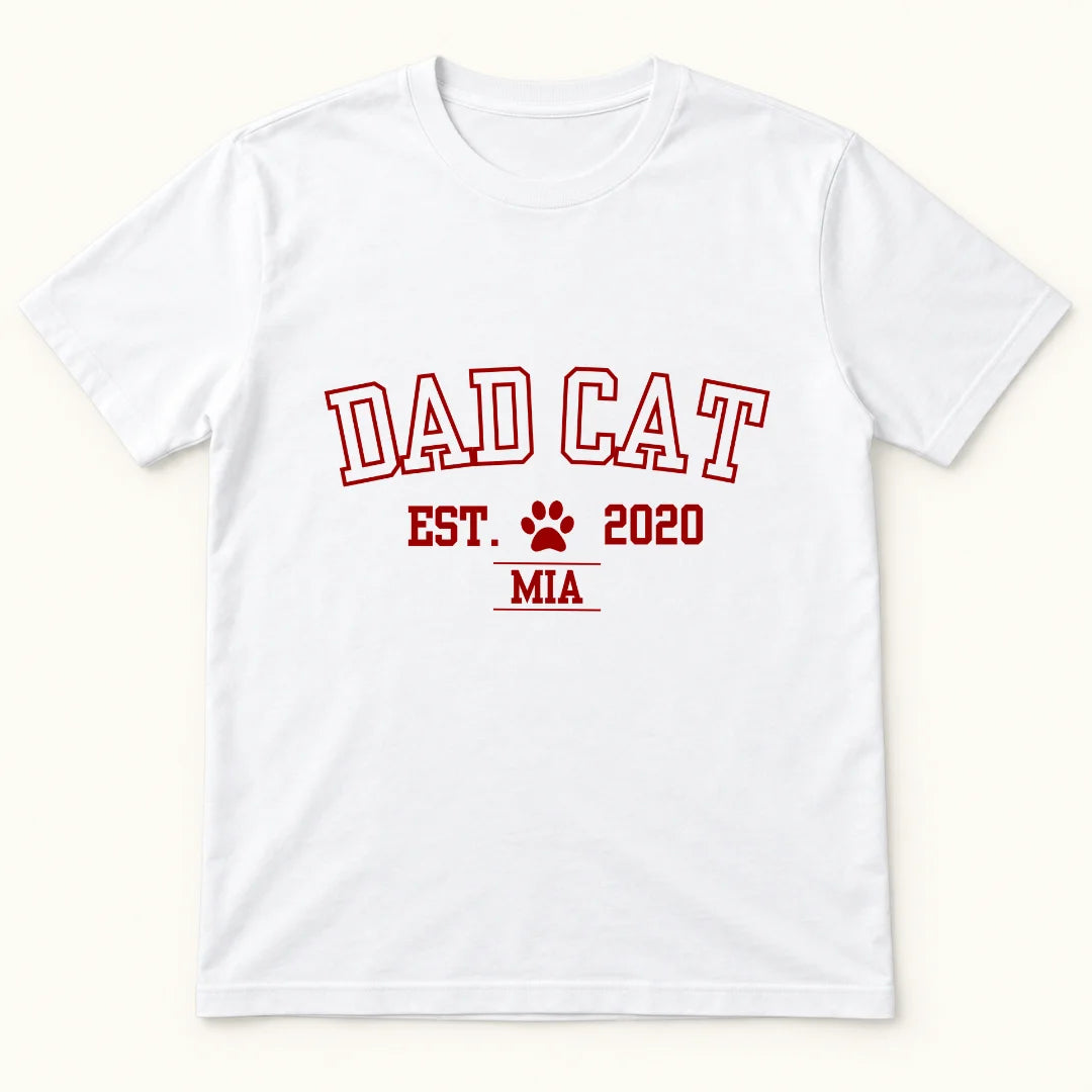 Papá de Mascotas – Camiseta Personalizada con Nombres y Año
