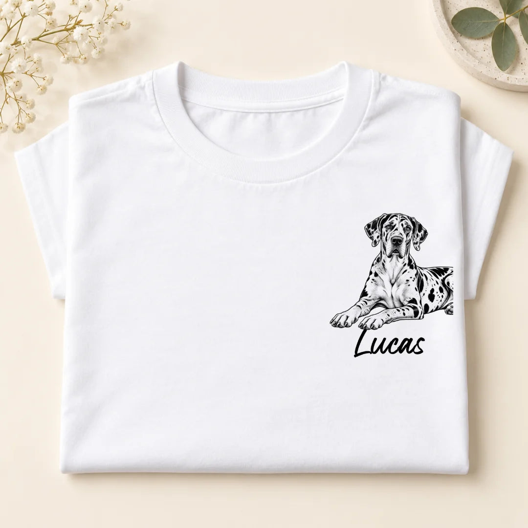 Tu Mascota, Tu Historia – Camiseta Personalizada con Foto y Nombre
