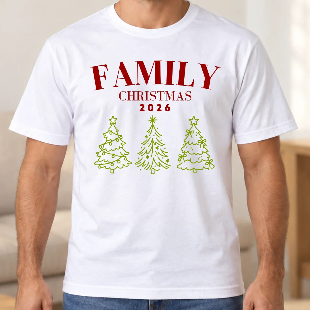 Nuestra Navidad en Familia – Camiseta Personalizada con Año