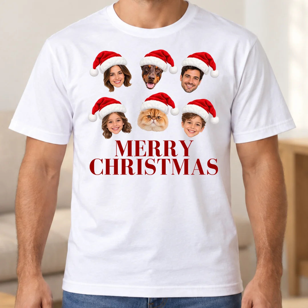 La Familia que Hace Navidad – Camiseta Personalizada con Fotos