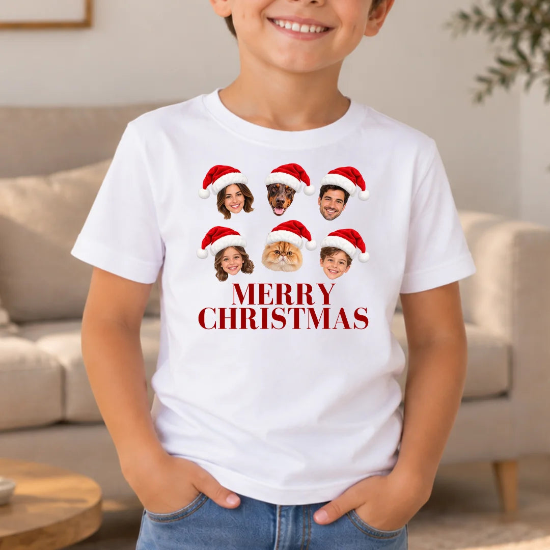 La Familia que Hace Navidad – Camiseta Personalizada con Fotos