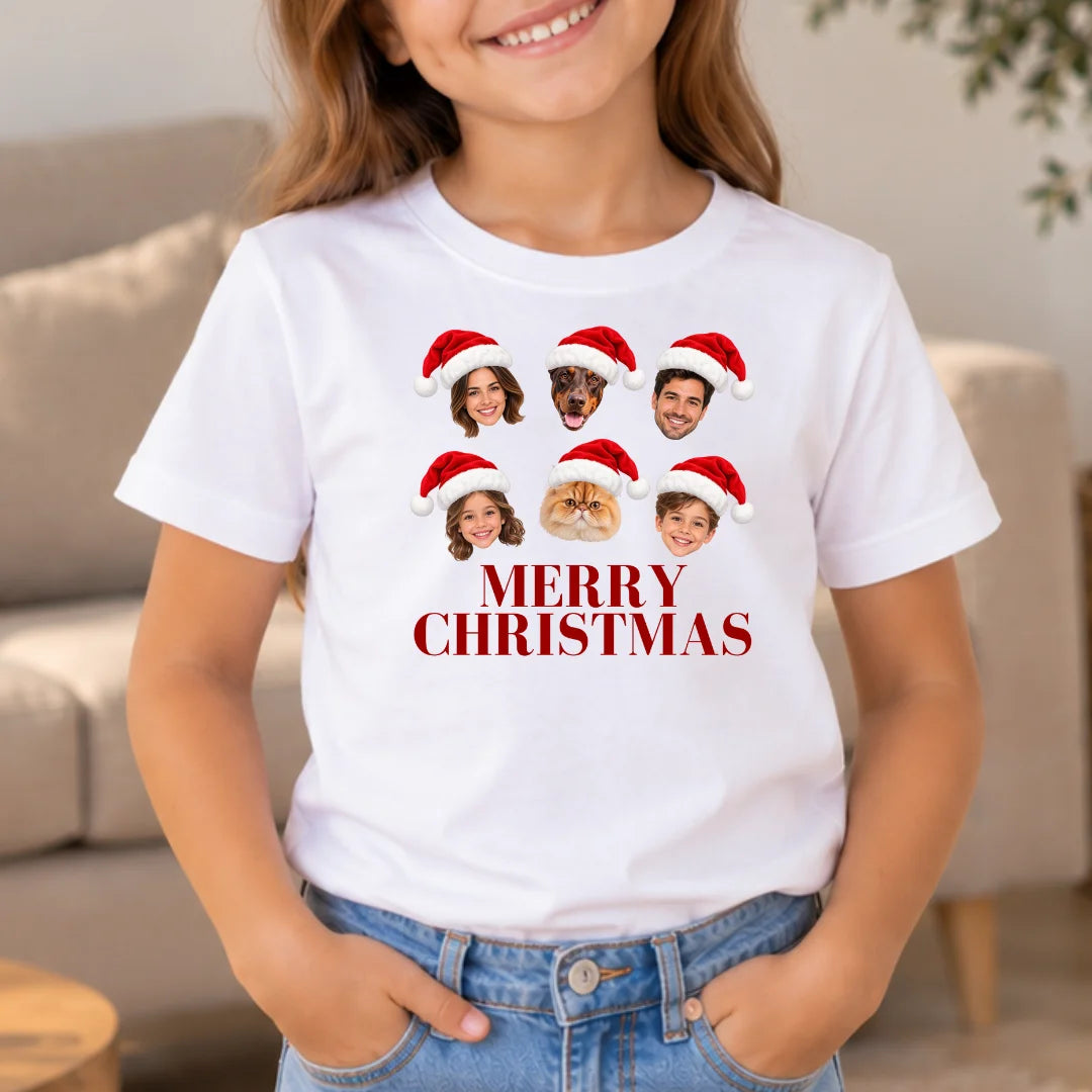 La Familia que Hace Navidad – Camiseta Personalizada con Fotos