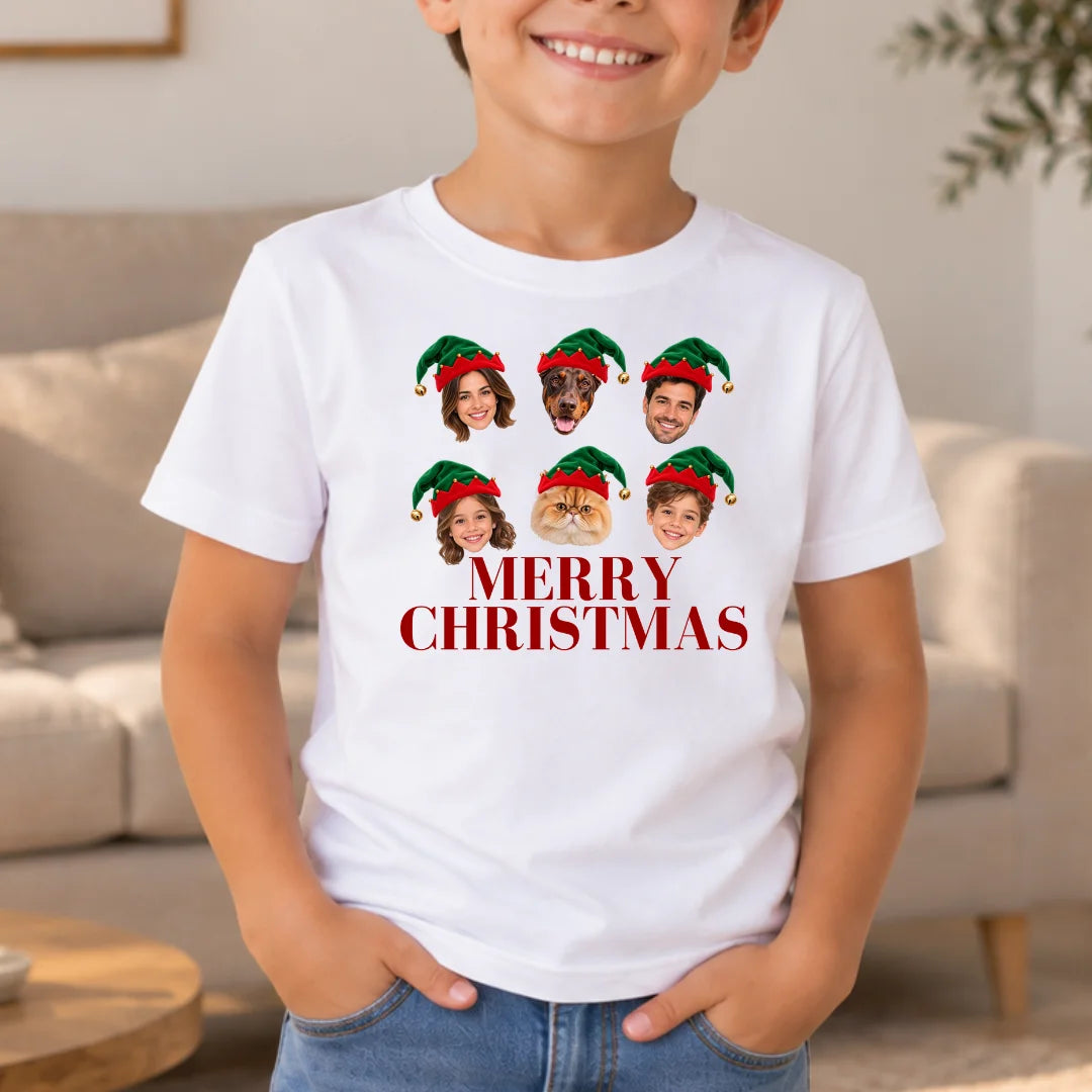 Navidad, Todos Juntos – Camiseta Personalizada con Fotos