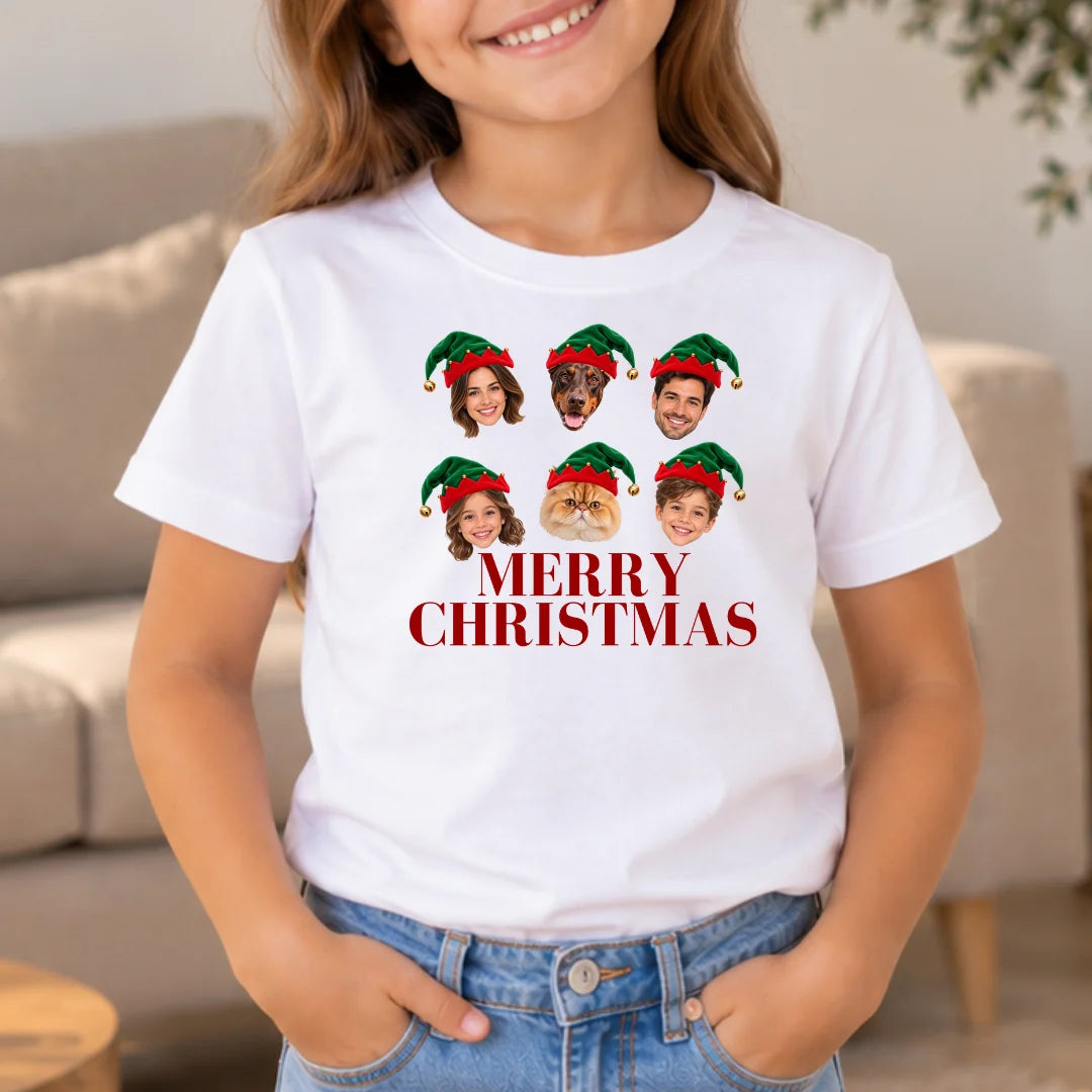 Navidad, Todos Juntos – Camiseta Personalizada con Fotos