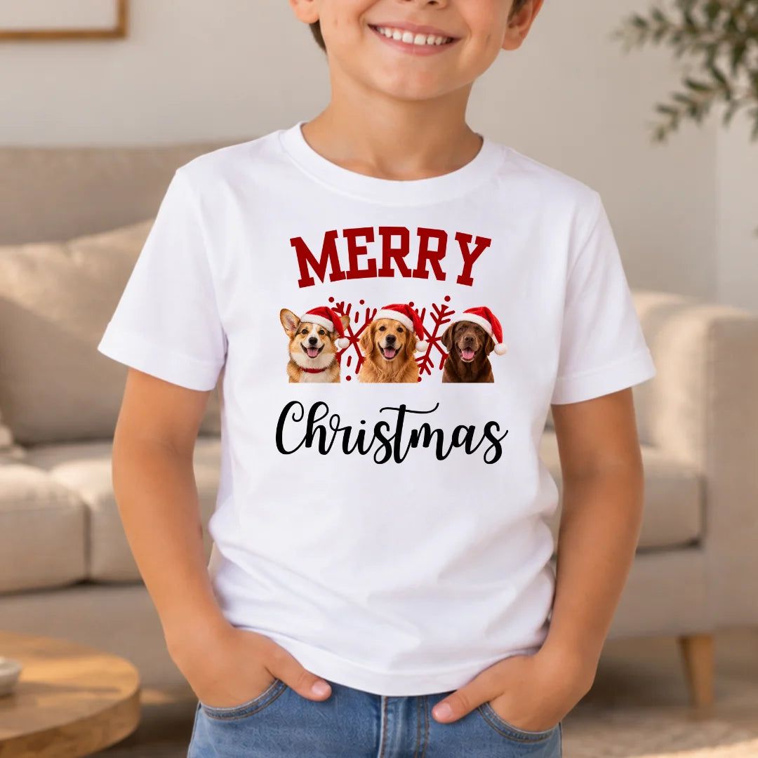Navidad con Patitas – Camiseta Personalizada con Foto de Mascota