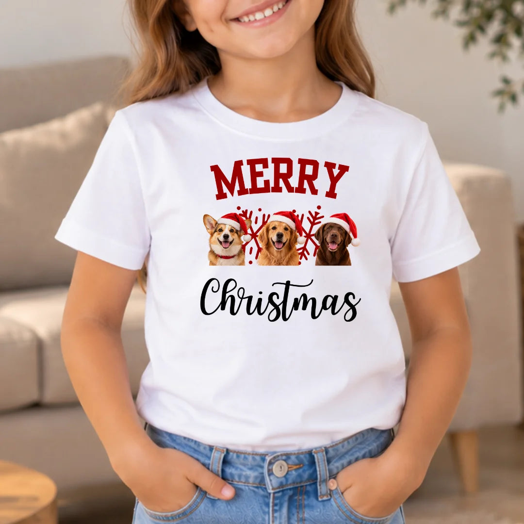 Navidad con Patitas – Camiseta Personalizada con Foto de Mascota