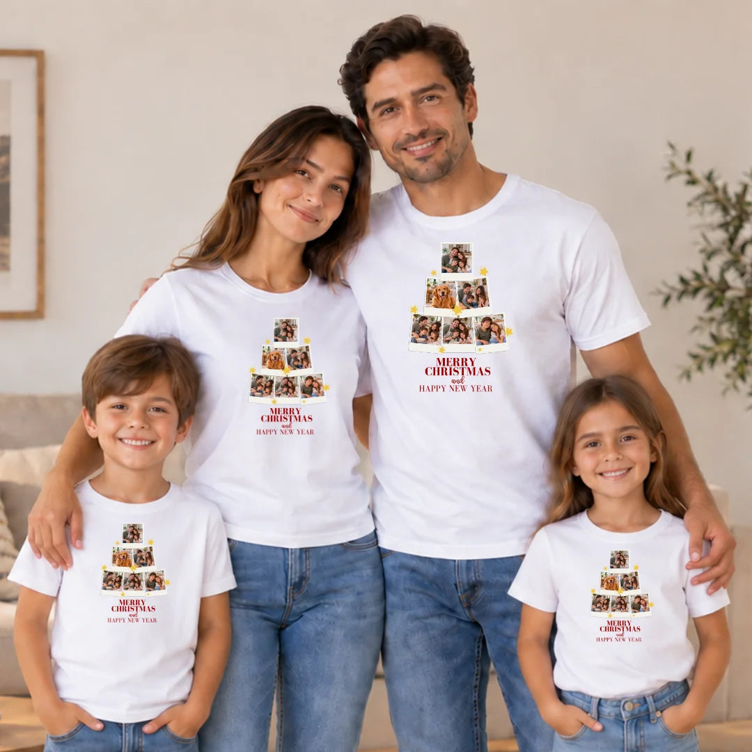 Recuerdos que Brillan – Camiseta Personalizada con Fotos de Navidad