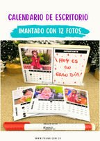 Calendario Personalizado de Escritorio Imantado con 12 Fotos - Fauna Regalos que emocionan