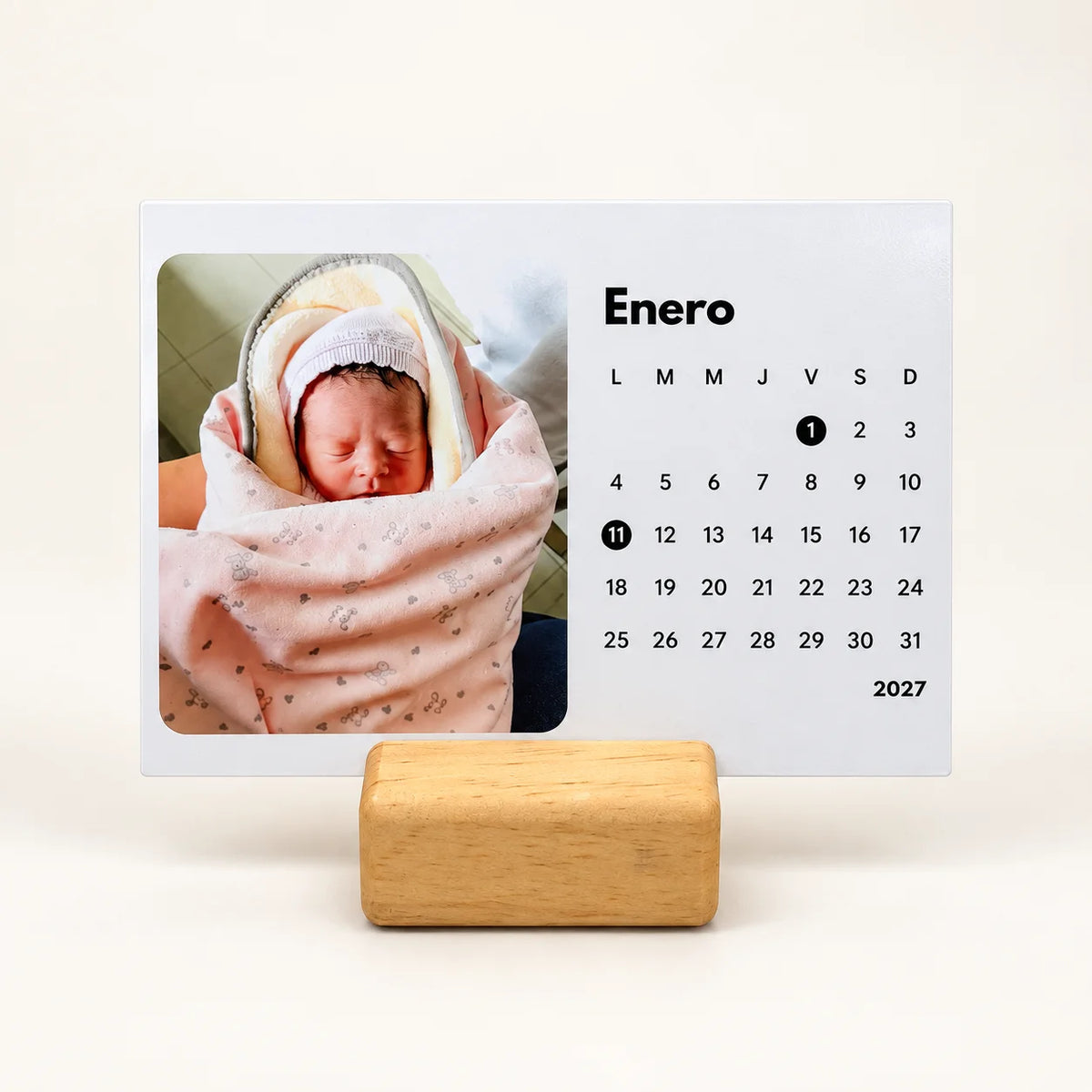 Calendario Personalizado de Escritorio con 12 Fotos