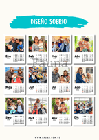 Calendario Para Nevera Personalizado con 12 Fotos - Fauna Regalos que emocionan