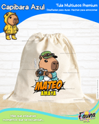 Capibara Azul 💙 - Tula personalizada para niños – multiusos con nombre