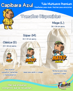 Capibara Azul 💙 - Tula personalizada para niños – multiusos con nombre