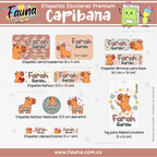 Capibara Natural 🦫 - Etiquetas Escolares Premium Personalizadas