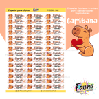 Capibara Natural 🦫 - Etiquetas Escolares Premium Personalizadas